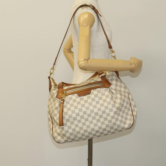 LOUIS VUITTON Damier Azur Evora MM Tote Bag 2way N41133 LV Auth 130013