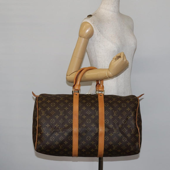 LOUIS VUITTON Monogram Keepall 45 Boston Bag M41428 LV Auth 130034