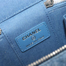 CHANEL Matelasse Chain Shoulder Pouch Bag Denim Blue Gold CC Auth 130041A-20