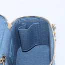 CHANEL Matelasse Chain Shoulder Pouch Bag Denim Blue Gold CC Auth 130041A-22