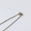 CHANEL Matelasse Chain Shoulder Pouch Bag Denim Blue Gold CC Auth 130041A-9
