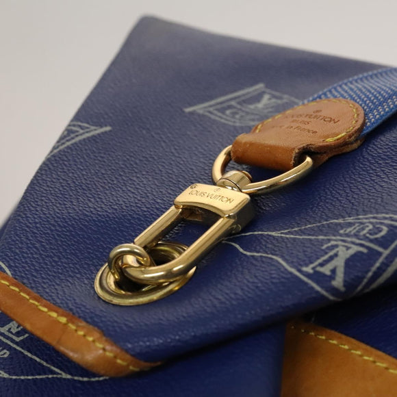 LOUIS VUITTON LV Cup Sac Marine Shoulder Bag PVC Leather Blue A24014 Auth 130043