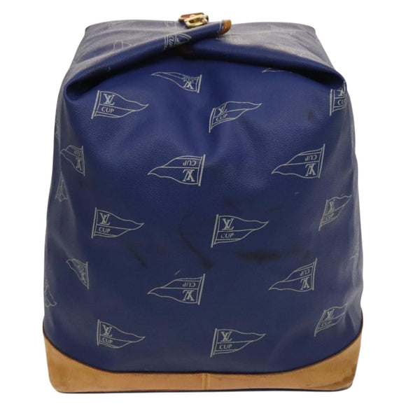 LOUIS VUITTON LV Cup Sac Marine Shoulder Bag PVC Leather Blue A24014 Auth 130043