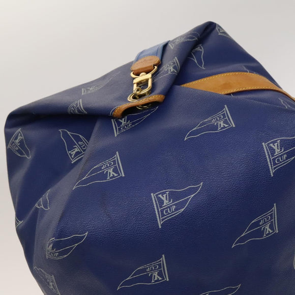 LOUIS VUITTON LV Cup Sac Marine Shoulder Bag PVC Leather Blue A24014 Auth 130043