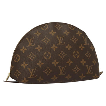 LOUIS VUITTON Monogram Trousse Demi Ronde Cosmetic Pouch M47520 LV Auth 130054