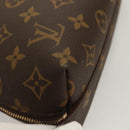LOUIS VUITTON Monogram Trousse Demi Ronde Cosmetic Pouch M47520 LV Auth 130054-15