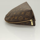 LOUIS VUITTON Monogram Trousse Demi Ronde Cosmetic Pouch M47520 LV Auth 130054-4