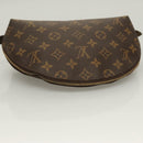 LOUIS VUITTON Monogram Trousse Demi Ronde Cosmetic Pouch M47520 LV Auth 130054-5