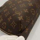 LOUIS VUITTON Monogram Trousse Demi Ronde Cosmetic Pouch M47520 LV Auth 130054-7