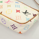 LOUIS VUITTON Multicolor Pochette Accessoires Pouch White M92649 LV Auth 130060-15