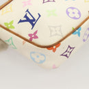 LOUIS VUITTON Multicolor Pochette Accessoires Pouch White M92649 LV Auth 130060-16