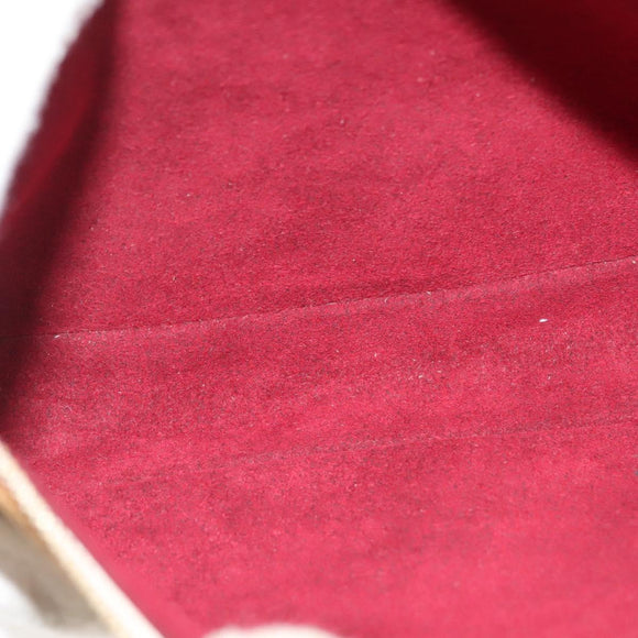 LOUIS VUITTON Multicolor Pochette Accessoires Pouch White M92649 LV Auth 130060