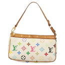 LOUIS VUITTON Multicolor Pochette Accessoires Pouch White M92649 LV Auth 130060-13