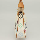 LOUIS VUITTON Multicolor Pochette Accessoires Pouch White M92649 LV Auth 130060-3