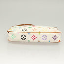 LOUIS VUITTON Multicolor Pochette Accessoires Pouch White M92649 LV Auth 130060-5