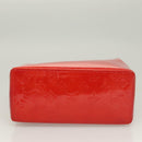 LOUIS VUITTON Monogram Vernis Reade PM Hand Bag Red Rouge M91088 LV Auth 130064-10