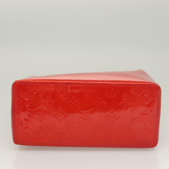 LOUIS VUITTON Monogram Vernis Reade PM Hand Bag Red Rouge M91088 LV Auth 130064
