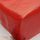 LOUIS VUITTON Monogram Vernis Reade PM Hand Bag Red Rouge M91088 LV Auth 130064-11