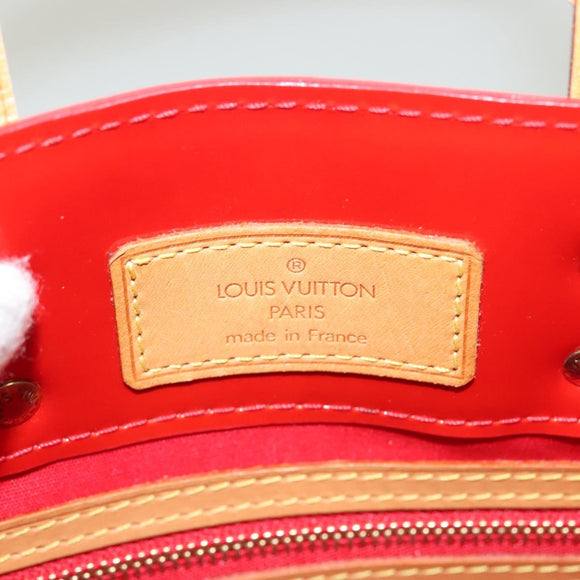 LOUIS VUITTON Monogram Vernis Reade PM Hand Bag Red Rouge M91088 LV Auth 130064