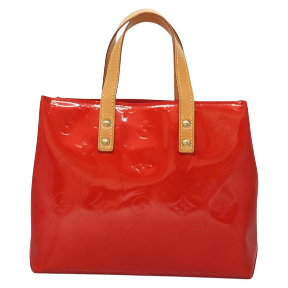 LOUIS VUITTON Monogram Vernis Reade PM Hand Bag Red Rouge M91088 LV Auth 130064