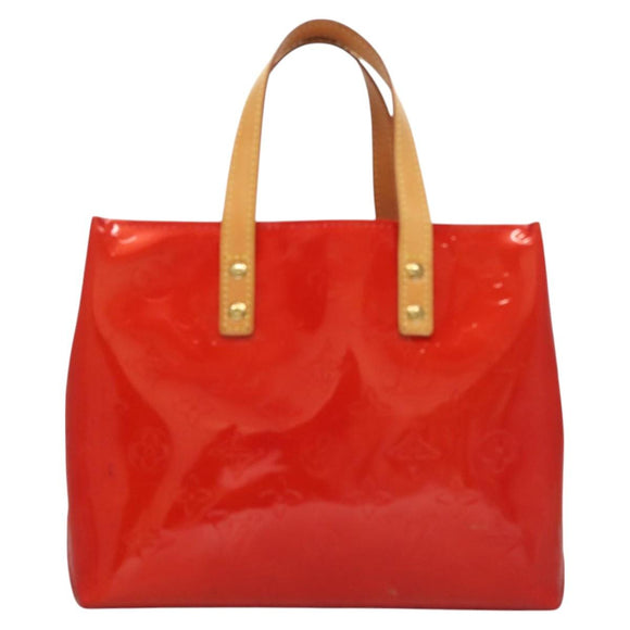 LOUIS VUITTON Monogram Vernis Reade PM Hand Bag Red Rouge M91088 LV Auth 130064