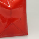 LOUIS VUITTON Monogram Vernis Reade PM Hand Bag Red Rouge M91088 LV Auth 130064-5