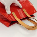 LOUIS VUITTON Monogram Vernis Reade PM Hand Bag Red Rouge M91088 LV Auth 130064-7