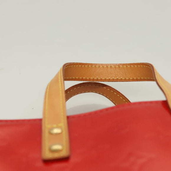 LOUIS VUITTON Monogram Vernis Reade PM Hand Bag Red Rouge M91088 LV Auth 130064