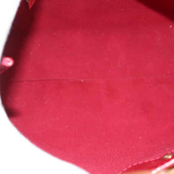 LOUIS VUITTON Monogram Vernis Reade PM Hand Bag Pomme D'amour M91990 Auth 130071