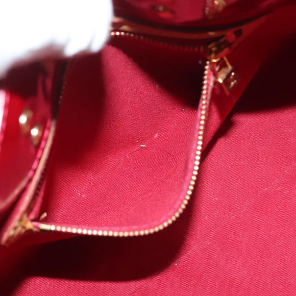 LOUIS VUITTON Monogram Vernis Reade PM Hand Bag Pomme D'amour M91990 Auth 130071