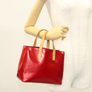 LOUIS VUITTON Monogram Vernis Reade PM Hand Bag Pomme D'amour M91990 Auth 130071-21