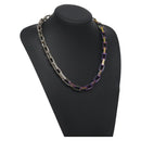 LOUIS VUITTON Monogram Collier Chain Necklace metal Rainbow M69449 Auth 130074-1