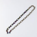 LOUIS VUITTON Monogram Collier Chain Necklace metal Rainbow M69449 Auth 130074-6