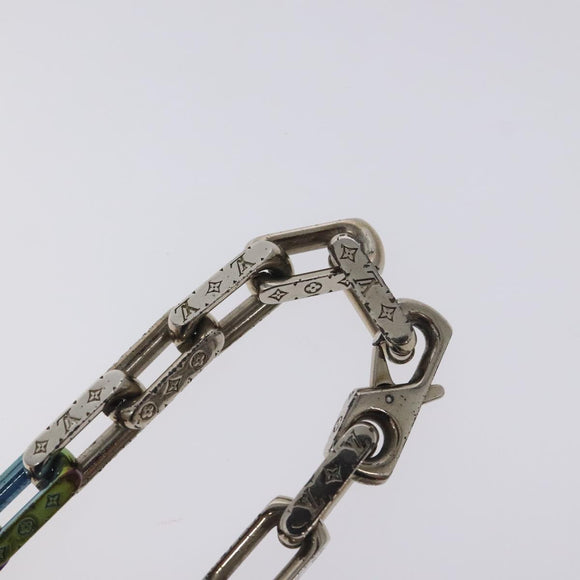 LOUIS VUITTON Monogram Collier Chain Necklace metal Rainbow M69449 Auth 130074