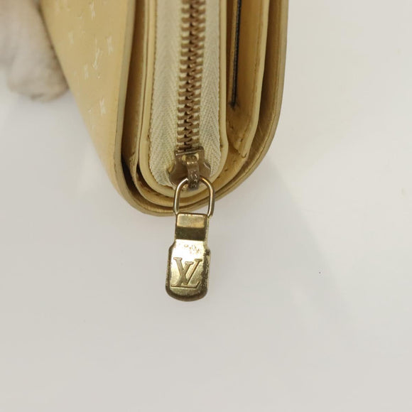 LOUIS VUITTON Nanogram Portefeuille Lou Wallet Ivory M82288 LV Auth 130082