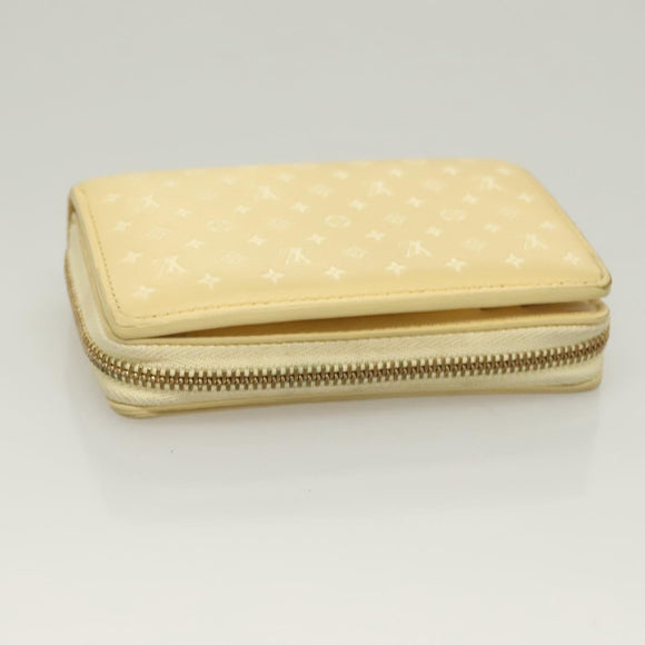 LOUIS VUITTON Nanogram Portefeuille Lou Wallet Ivory M82288 LV Auth 130082