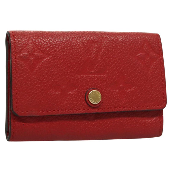 LOUIS VUITTON Monogram Empreinte Multicles 6 Key Case Red M63708 LV Auth 130083