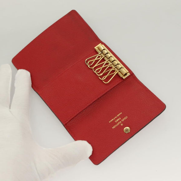 LOUIS VUITTON Monogram Empreinte Multicles 6 Key Case Red M63708 LV Auth 130083