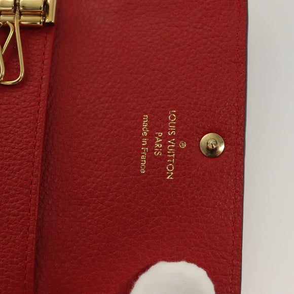 LOUIS VUITTON Monogram Empreinte Multicles 6 Key Case Red M63708 LV Auth 130083