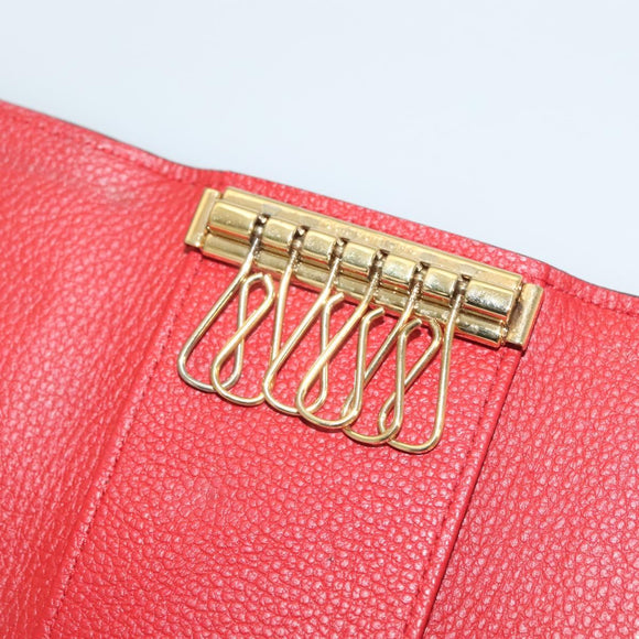 LOUIS VUITTON Monogram Empreinte Multicles 6 Key Case Red M63708 LV Auth 130083