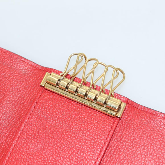 LOUIS VUITTON Monogram Empreinte Multicles 6 Key Case Red M63708 LV Auth 130083