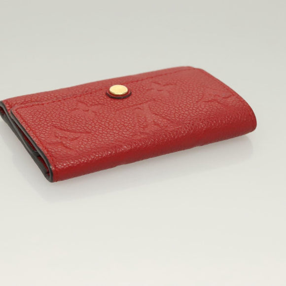 LOUIS VUITTON Monogram Empreinte Multicles 6 Key Case Red M63708 LV Auth 130083