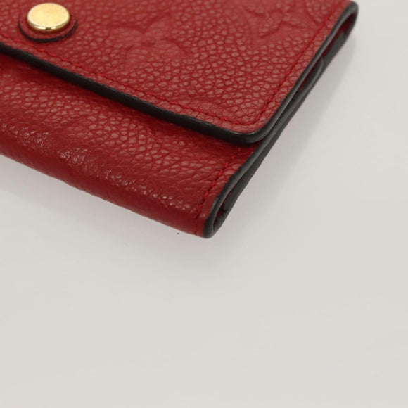 LOUIS VUITTON Monogram Empreinte Multicles 6 Key Case Red M63708 LV Auth 130083