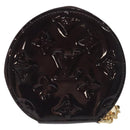 LOUIS VUITTON Vernis Porte Monnaie Ecruil Coin Purse Amarante M91386 Auth 130084-2