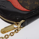 LOUIS VUITTON Vernis Porte Monnaie Ecruil Coin Purse Amarante M91386 Auth 130084-14
