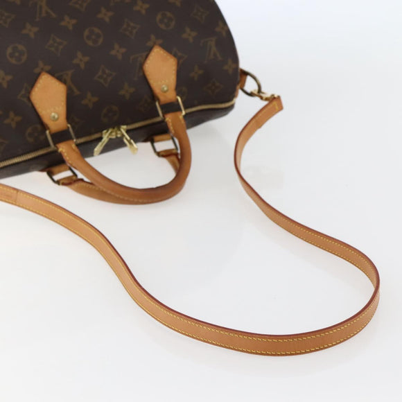 LOUIS VUITTON Monogram Speedy Bandouliere 30 Hand Bag M40391 LV Auth 130086