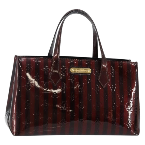LOUIS VUITTON VernisRayure Wilshire PM Bag Pomme D'amour M91701 LV Auth 130089