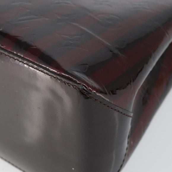 LOUIS VUITTON VernisRayure Wilshire PM Bag Pomme D'amour M91701 LV Auth 130089