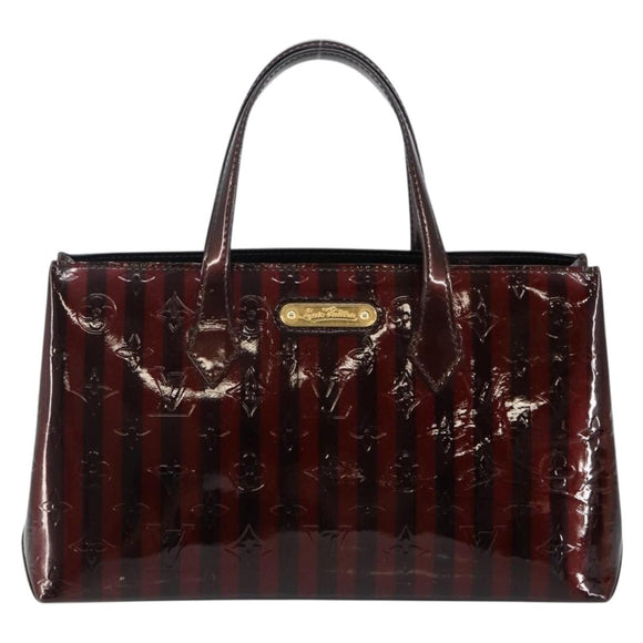 LOUIS VUITTON VernisRayure Wilshire PM Bag Pomme D'amour M91701 LV Auth 130089