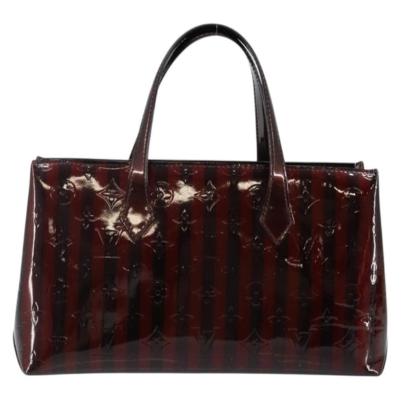 LOUIS VUITTON VernisRayure Wilshire PM Bag Pomme D'amour M91701 LV Auth 130089